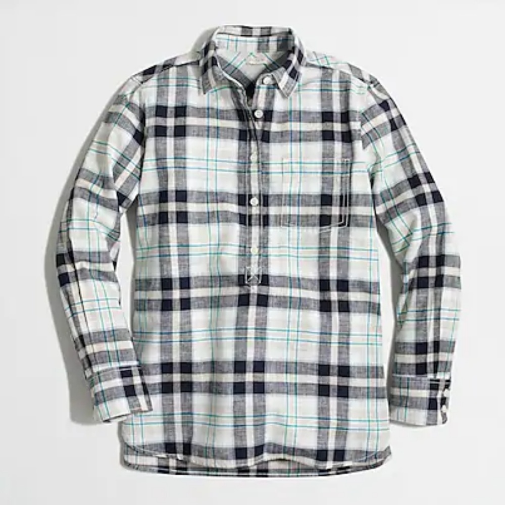 Petite Homespun Popover Shirt in Boy Fit